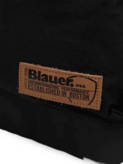 Blauer Logo-patch Backpack In Black