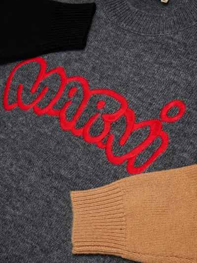 Marni Logo-embroidered Sweater In Multi