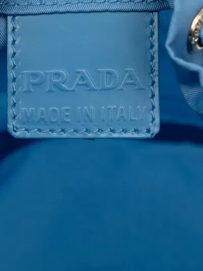 Pre-owned Prada 2000-2013 Tessuto Drawstring Pouch In Blue