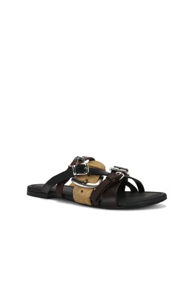Acne Studios Leather Sandals In Black