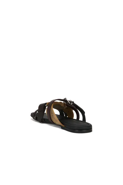 Acne Studios Leather Sandals In Black