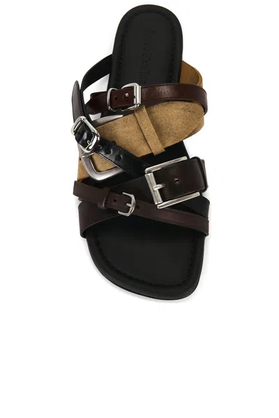 Acne Studios Leather Sandals In Black