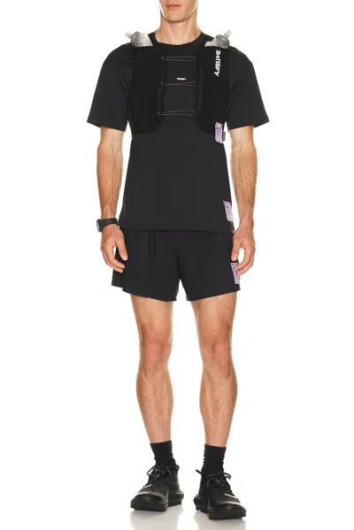 Satisfy Black Hydration Vest Multiple Pockets Jacket In Black
