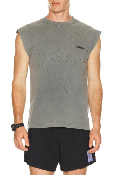 Satisfy Mothtech Muscle Tee In Black