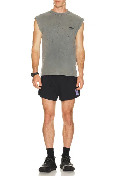 Satisfy Mothtech Muscle Tee In Black