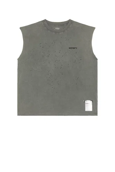 Satisfy Mothtech Muscle Tee In Black