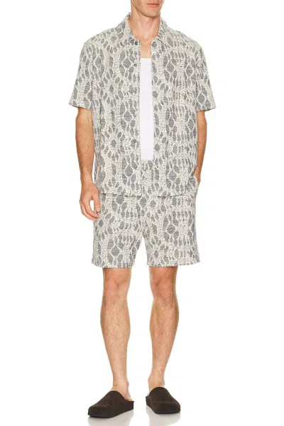Samsoe & Samsoe Sajabari Jacquard-patterned Shorts In Gray