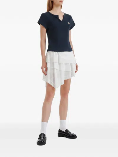 B+ab Cat-patch T-shirt In Blue