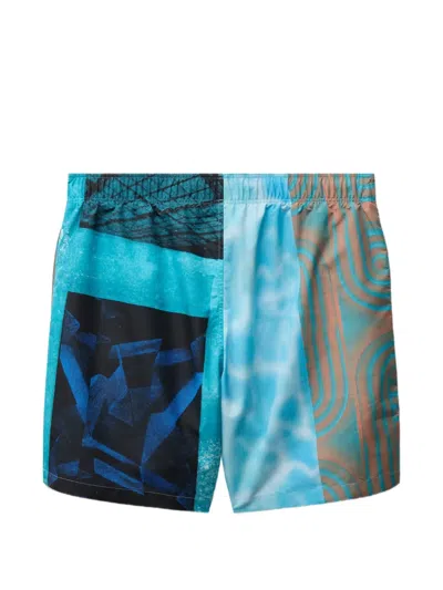 Versace Printed Boardshorts In Multi