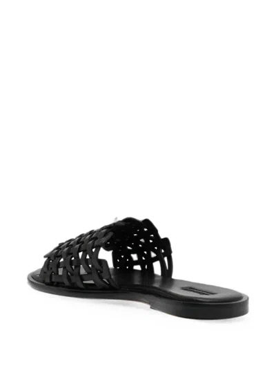 Dragon Diffusion Zig Zag Sandals In Black