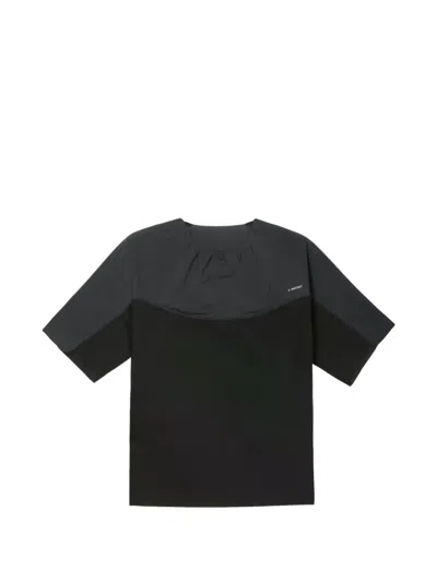 Satisfy Panelled Zip-neck T-shirt In Multi