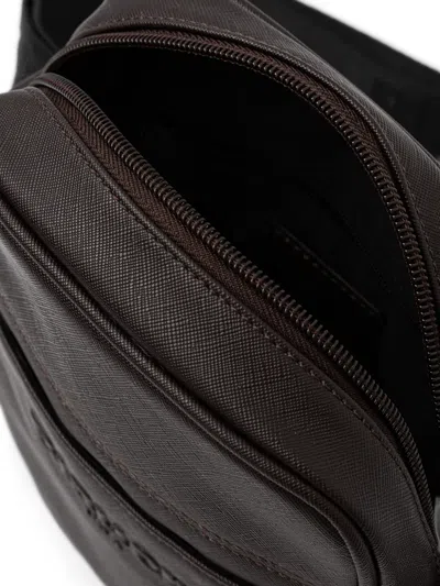 Blauer Zip Compartment Messenger Bag In Brown