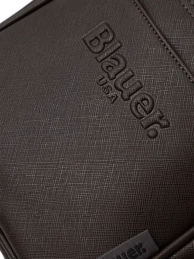 Blauer Zip Compartment Messenger Bag In Brown