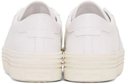 Shop Saint Laurent Off-white Sl/39 Court Classic Platform Sneakers In 9013 Off White