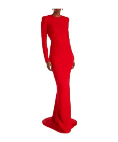 Stella Mccartney Solid Crêpe Gown In Red