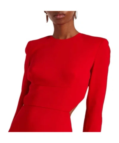 Stella Mccartney Solid Crêpe Gown In Red