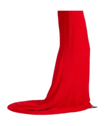 Stella Mccartney Solid Crêpe Gown In Red