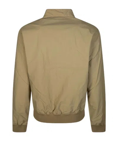 Barbour Royston Button Zip Bomber Jacket In Green