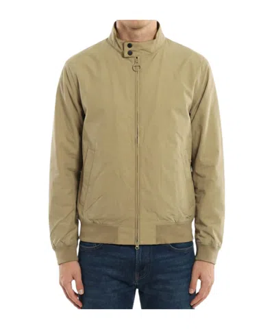 Barbour Royston Button Zip Bomber Jacket In Green