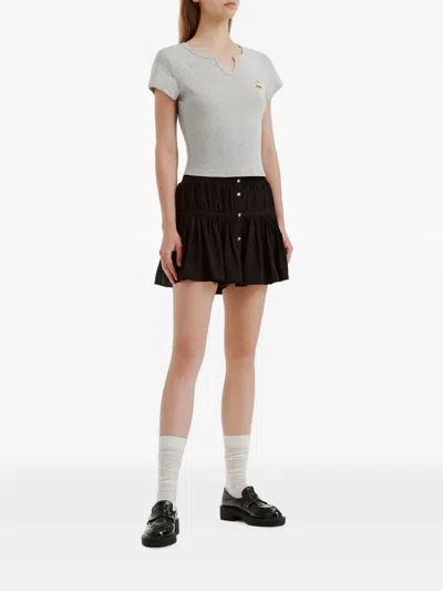 B+ab Embroidered-patch T-shirt In Gray