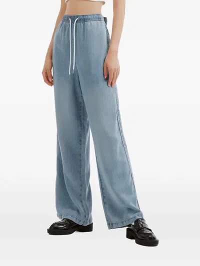 B+ab Drawstring Side-stripe Jeans In Blue