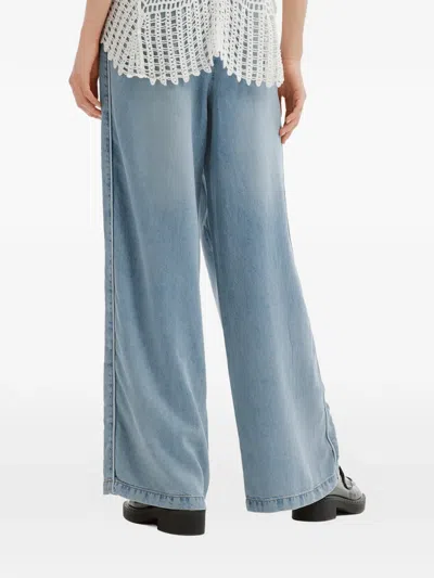B+ab Drawstring Side-stripe Jeans In Blue