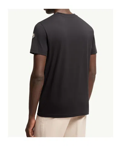Moncler Cotton T-shirt Featuring Embroidered Patch In Multi