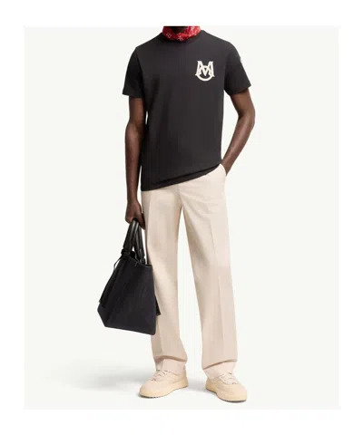 Moncler Cotton T-shirt Featuring Embroidered Patch In Multi