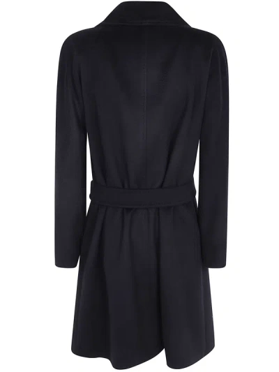 Max Mara Long-sleeved Coat In Black
