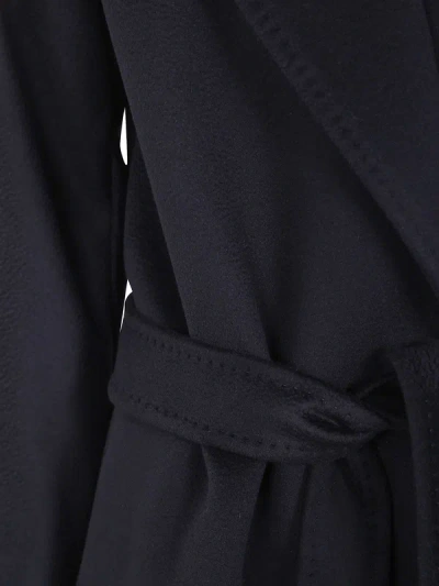 Max Mara Long-sleeved Coat In Black