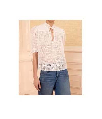 Ulla Johnson Tie-front Top In White