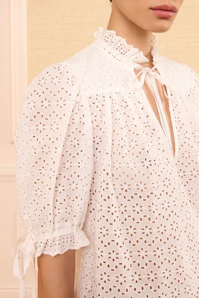 Ulla Johnson Tie-front Top In White