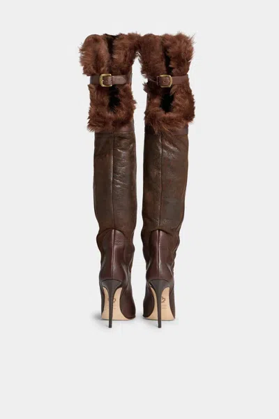 Dsquared2 High Heel Boots In Brown