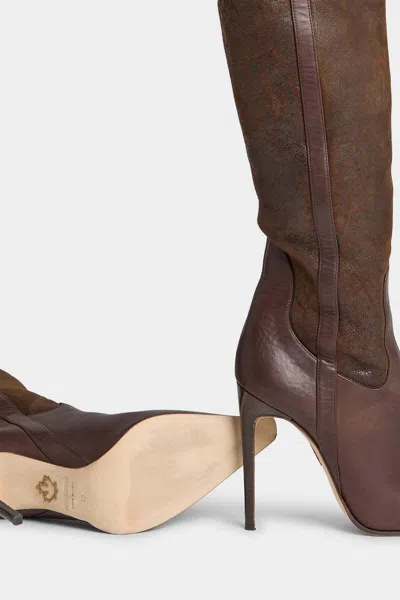 Dsquared2 High Heel Boots In Brown