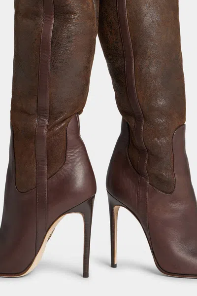 Dsquared2 High Heel Boots In Brown