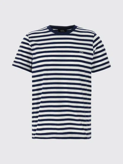 A.p.c. A. P.c. Regular Fit Striped T-shirt In Multi