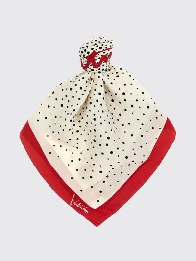 Valentino Off-white Little Star Starry Polka Dot Scarves In Neutral