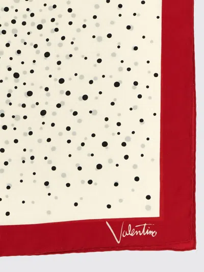 Valentino Off-white Little Star Starry Polka Dot Scarves In Neutral