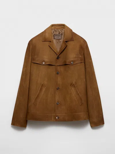 Prada Jacket Men In Brown