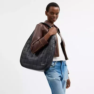 Coach Alter/ego Large Crescent Shoulder Bag In Black