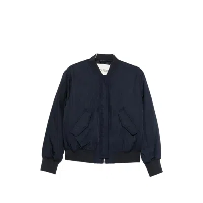 Closed Logo-patch Bomber Jacket In Blue