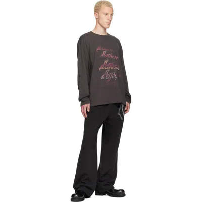 We11 Done We11done Black Chain Embroided Sweatpants In Black