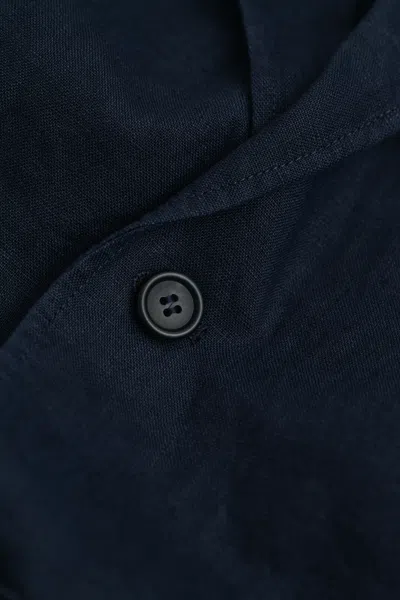 Gant Linen Blazer In Blue