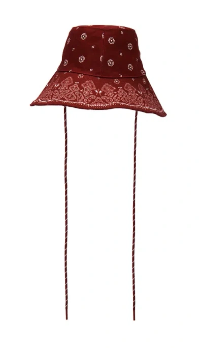 Devon Windsor Sun Hat In Burgundy