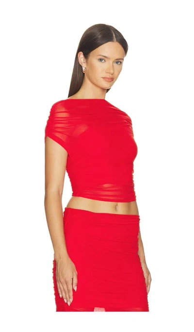 Ser.o.ya Marsh Mesh Top In Red