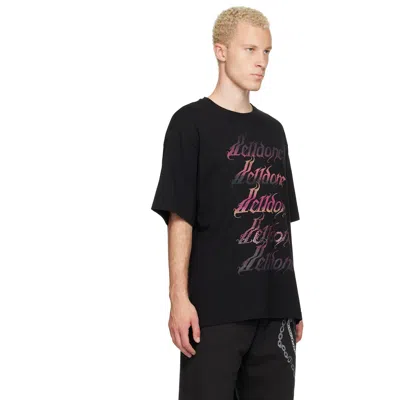 We11 Done Black Gradient Logo T-shirt In Black