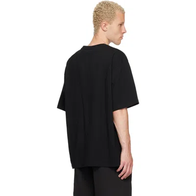 We11 Done Black Gradient Logo T-shirt In Black