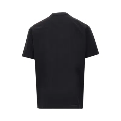 Y-3 Gradient-stripe Logo-print T-shirt In Black