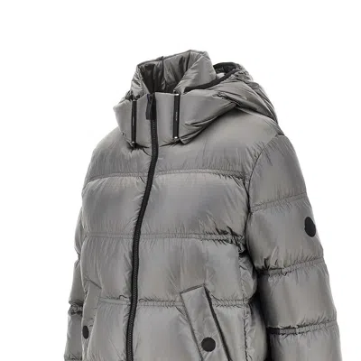 Moncler 'sensation' Short Down Jacket In Gray