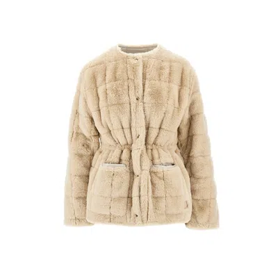 Moncler Tipule Quilted Reversible Down Jacket In Neutral